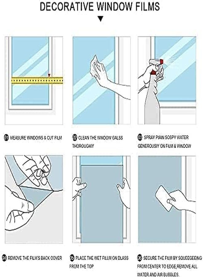 صن بيرد فيلم زجاجي لاصق ذاتي من الفينيل المصنفر من صن بيرد للخصوصية، مناسب لتقسيمات الزجاج المكتبية/الأبواب الزجاجية/الحمامات - (18 × 78 بوصة، رمادي مصنفر) - Image 5